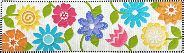 Flower Garden Table Runner Pattern - PDF