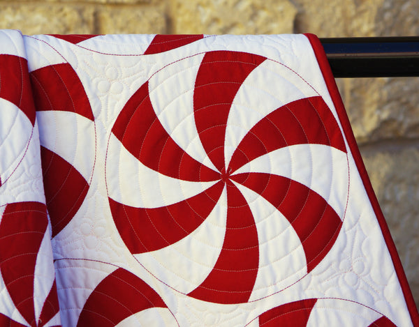 Peppermint Swirl Quilt Pattern - PAPER