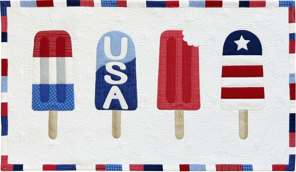Red White & Blue Popsicles Pillow Pattern - PDF