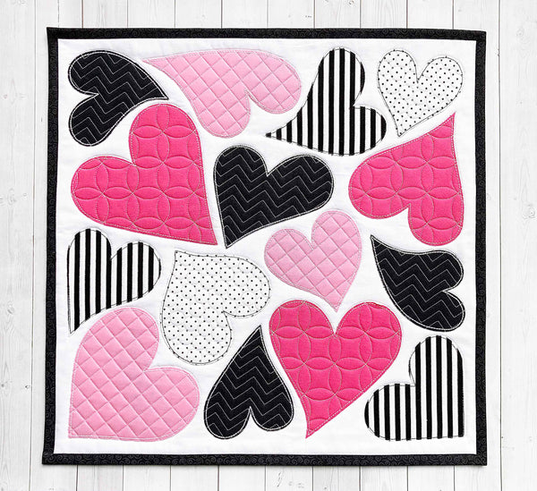 Floating Hearts Pillow Pattern - PDF