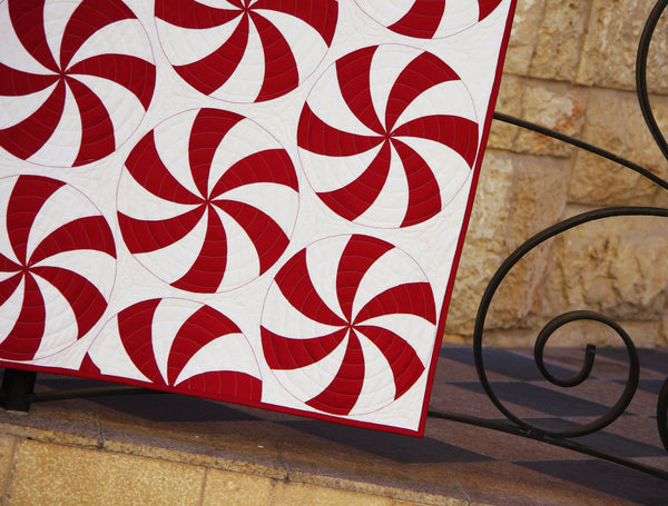 Peppermint Swirl Quilt Pattern - PDF
