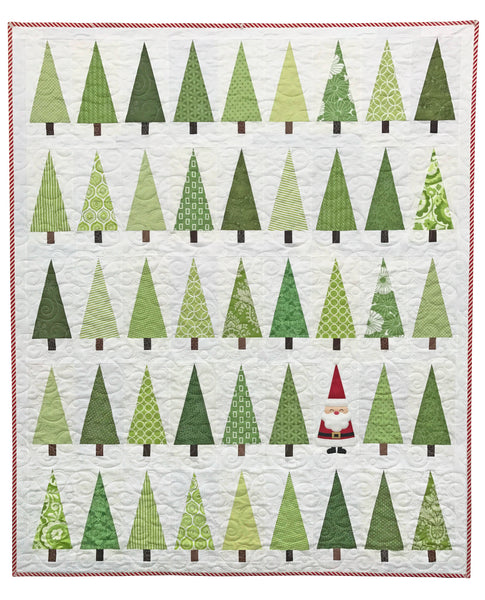 Santa in the Trees Quilt Pattern - PAPER
