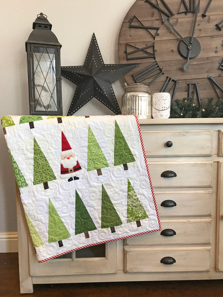Santa in the Trees Quilt Pattern - PAPER
