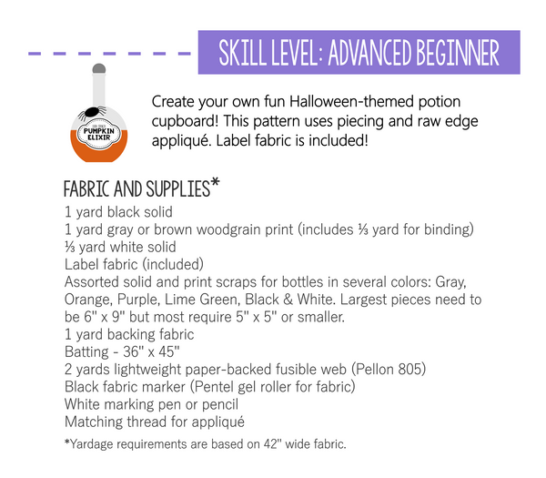 Witch's Cupboard Quilt Pattern - PAPER