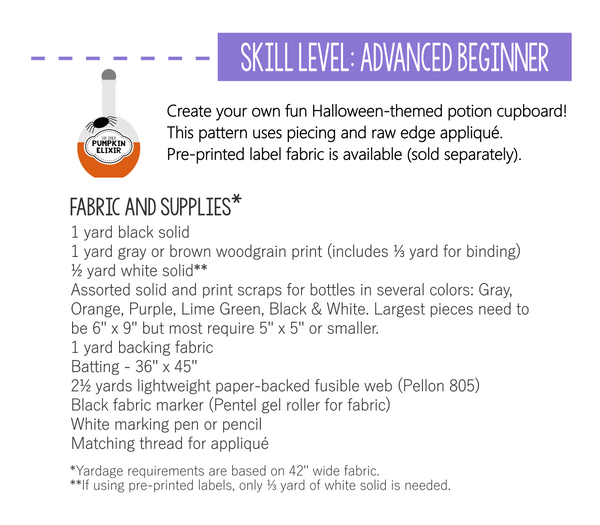 Witch's Cupboard Quilt Pattern - PDF
