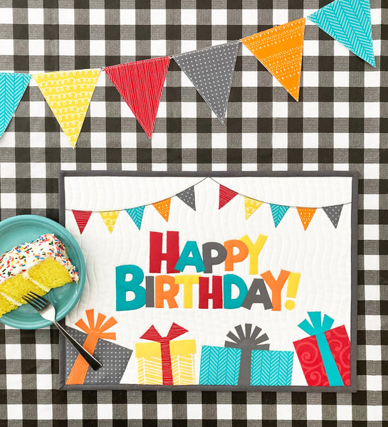 Birthday Placemat or Pillow Pattern - PAPER