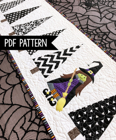 Little Witch Table Runner Pattern - PDF
