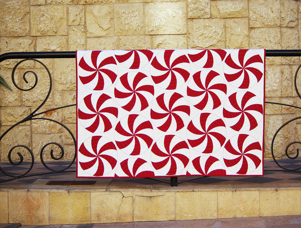 Peppermint Swirl Quilt Pattern - PAPER
