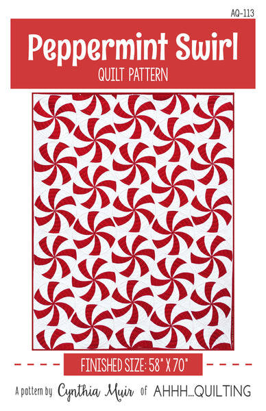 Peppermint Swirl Quilt Pattern - PAPER