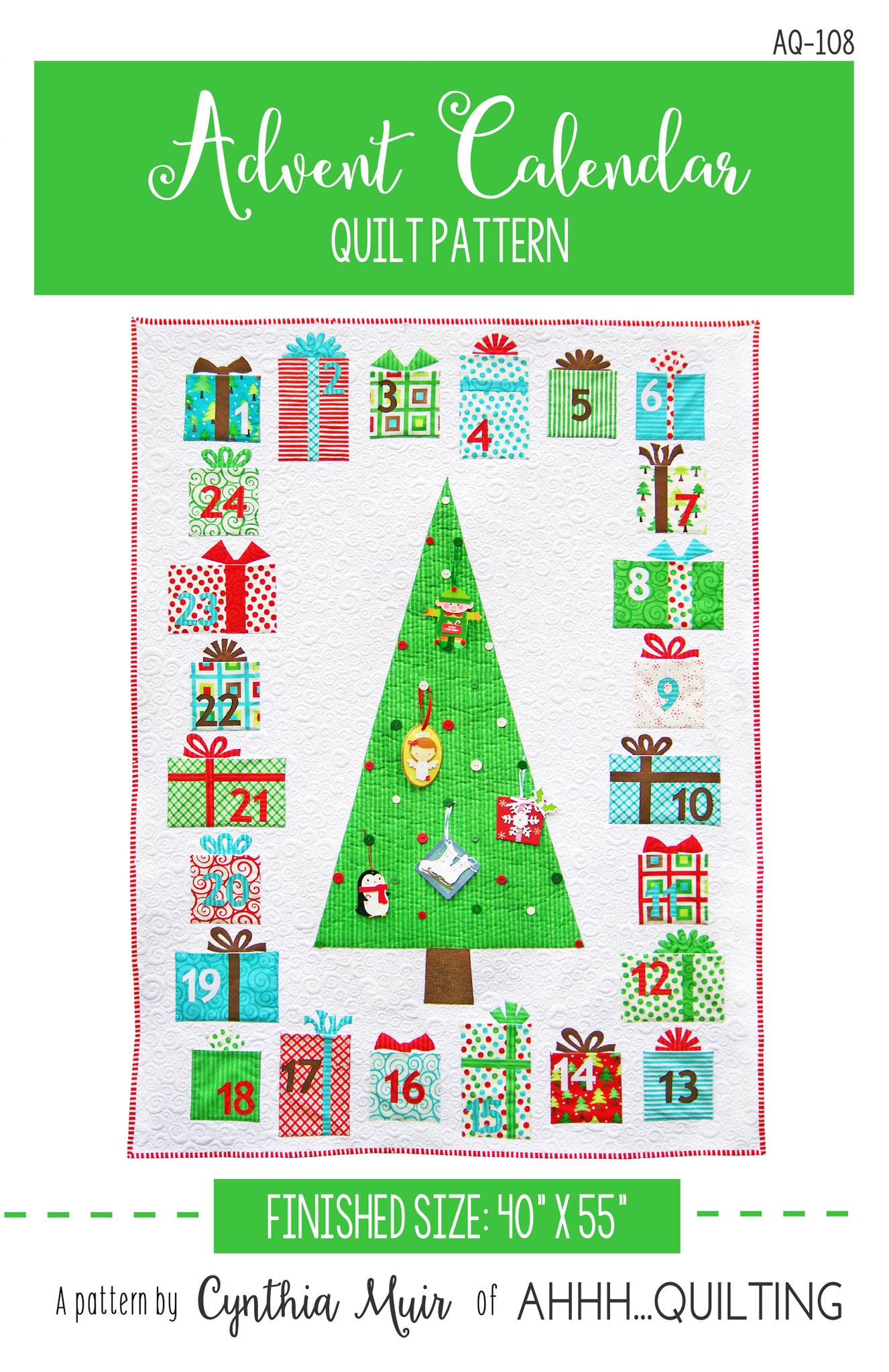 Advent Calendar Quilt Pattern - PAPER