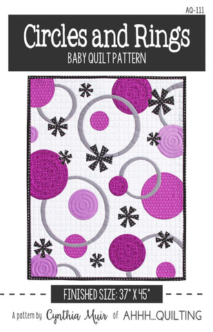 Circles and Rings Baby Quilt Pattern - PAPER