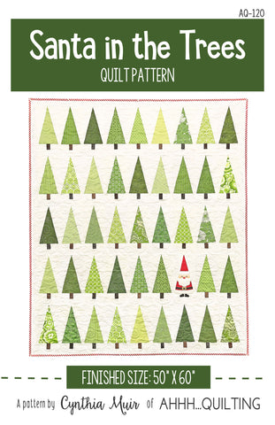Santa in the Trees Quilt Pattern - PAPER