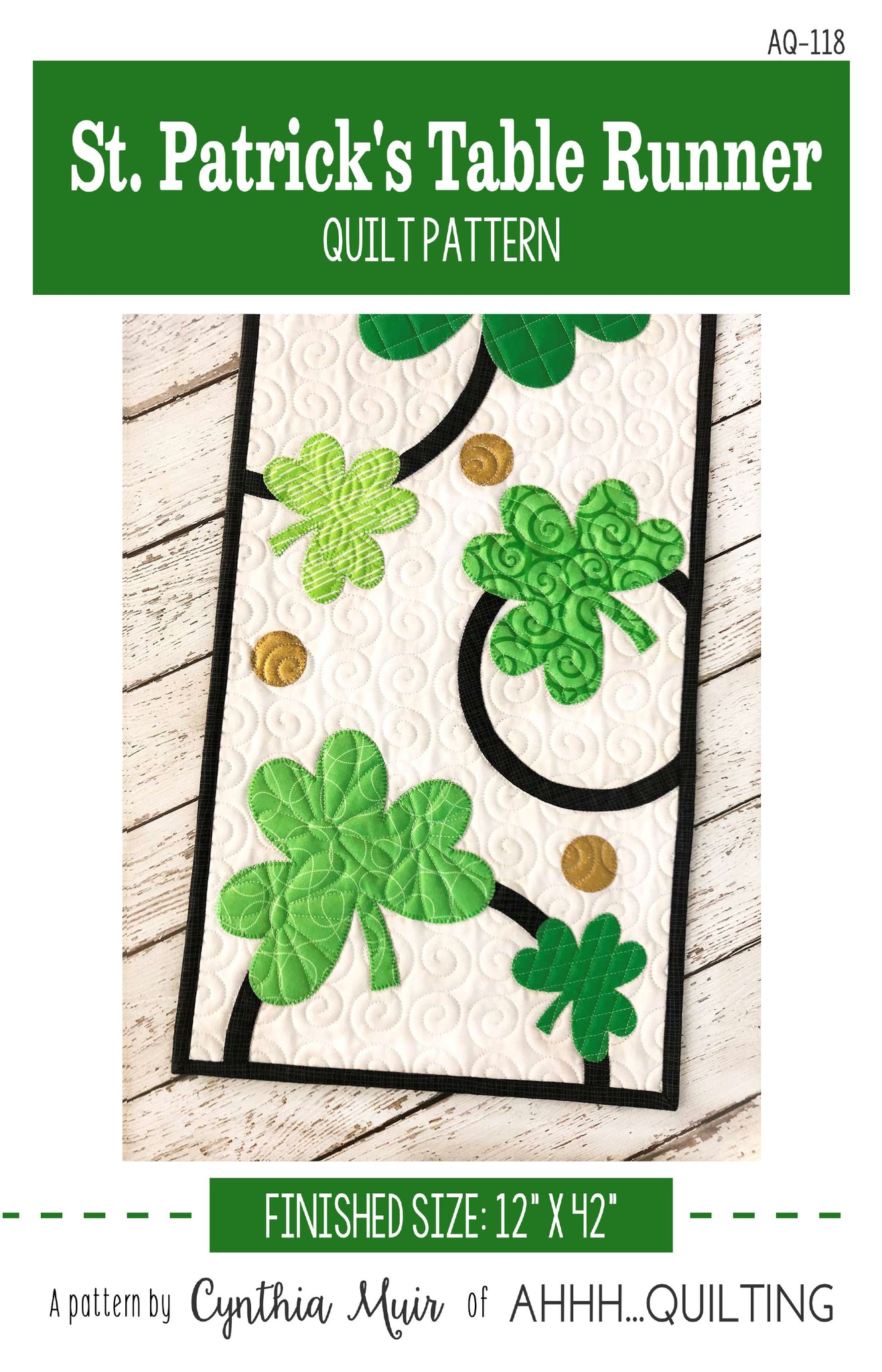 St Patrick's Day Table Runner 13x72 Buffalo Plaid Shamrock St Patrick's Day Table Runner 13x72 Buffalo Plaid Shamrock