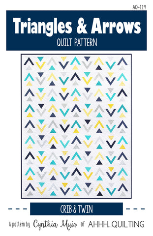 Triangles & Arrows Quilt Pattern - PAPER