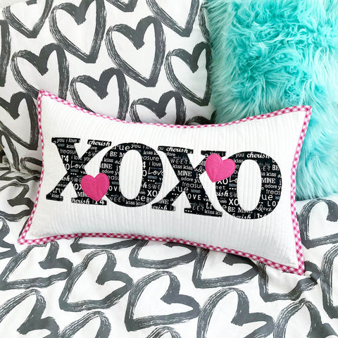 XOXO Quilted Pillow Pattern - PDF