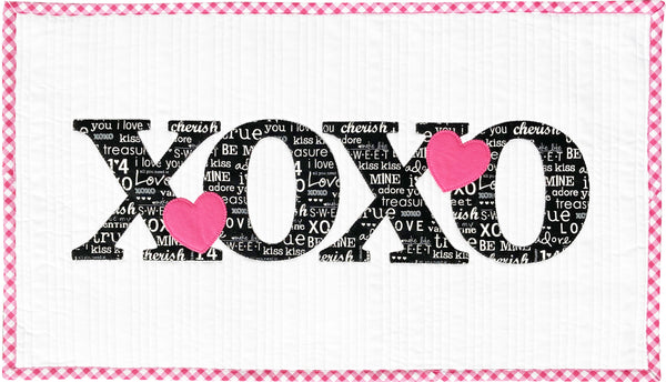 XOXO Quilted Pillow Pattern - PDF